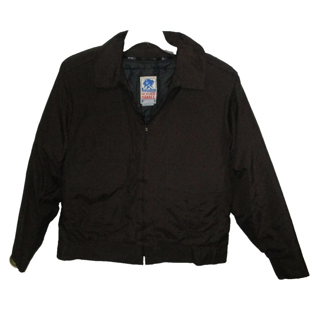Vintage‎ Horace Small Brown Nylon Jacket Uniform Coat Mens Sz 42R Made USA